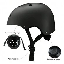 Kids Bike Helmet Adjustable Helmet For Toddler Child 2 To 9 Years Old,Kids Helmet,Helmet For Kids,Baby Helmet - Black - View 3