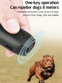 Mini Ultrasonic Dog Repeller High Power Long Distance Training Stop Barker Drive Dog Scare Dog Outdoor Defense Anti Barking - Black - View 5