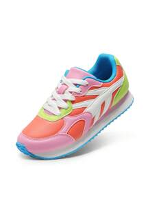 Boys Girls Sneakers Unisex-Child Casual Walking Shoes Kids Lightweight Lace-Up Tennis Shoes Comfortable - 彩色 - 查看 5