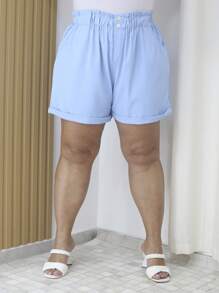 Women Shorts - Màu xanh nhạt - Xem 3