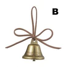 1 件金属巫婆风铃，带绳和木珠，古铜色复古风铃风格，波西米亚风格房间的家居装饰，万圣节和圣诞节装饰，古董黄铜工艺品和装饰配件