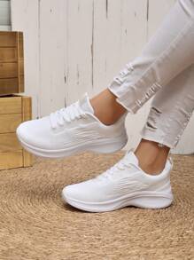 Women's High-Quality Outdoor Leisure Shoes, Breathable Knitted Lightweight Comfortable Sports Shoes, Non-Slip Women's Shoes