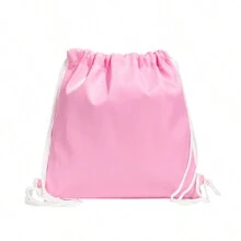 Solid Color Nylon Children's Simple Drawstring Backpack For Girls - A - View 11