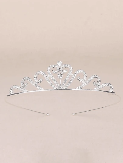 1件时尚优雅水晶皇冠发饰，适合女性日常装饰、服装搭配、约会、派对、节日礼物[皇冠形状随机]