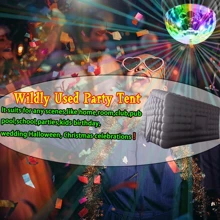 Black Inflatable Night Club Extra Large 20FT Inflatable Party Tent With Logo Area Disco Cube Gazebo Event House Tents For Parties, Wedding, Shows, Events (20ftx20ftx13ft)