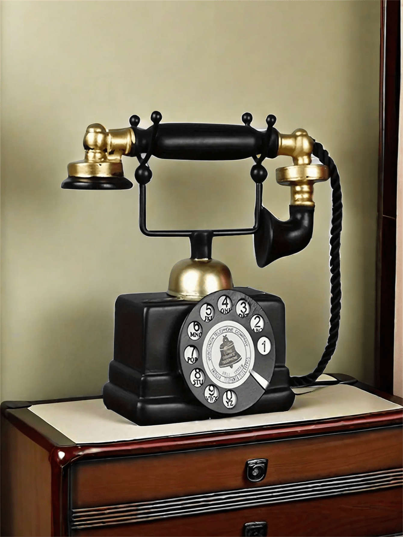 1 قطعة هاتف قديم عتيق للديكور