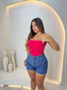 Women Bodysuits - 玫紅色 - 查看 6