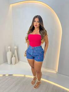 Women Bodysuits - 玫紅色 - 查看 4