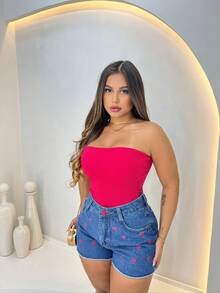 Women Bodysuits - 玫紅色 - 查看 1