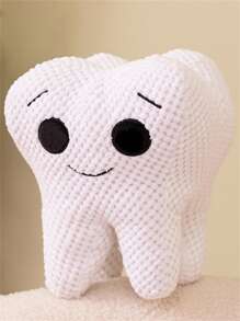 仿真牙齿毛绒青蛙娃娃生日礼物送女朋友、朋友、男朋友、创意搞笑礼物 - 白色 - 查看 4