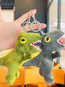 可爱小恐龙毛绒吊坠娃娃霸王龙填充玩偶钥匙扣 - 多色 - 查看 2