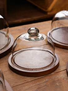 新款复古日式樟木蛋糕托盘，多功能餐盘，适用于家庭厨房、餐厅、客厅，可盛放糖果、饼干、面包，也适用于婚礼、派对、礼品、生日等场合。 - 棕色 - 查看 7