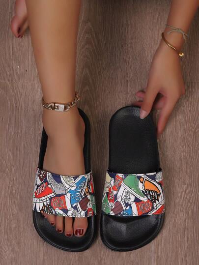 The Latest 2024 International Fashion Ladies Home Slippers, Go Out Can Wear Sandals, Skid-Proof Heat-Resistant EVA Slippers