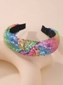 1pc Sparkly Girl's Hair Band For Party And Daily Decoration - Multicolor - View 11