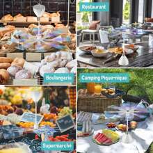 (2 Pack) White Soft Blade Fly Repellent Fan, Portable Fan, Mini Fan, Desktop Fan With Soft Stop Technology To Repel Flies At Picnics, BBQs And Parties - White - View 8