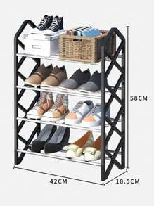 Organizador Zapatos Estante Zapatero 4 Niveles Armado Facil - Blanco - Ver 4