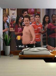 1 件 HYYCCUE Gibby - 能量派对挂毯，粉色，卧室客厅壁挂装饰，现代方形涤纶纤维挂毯，适用于房间客厅卧室装饰，房间旗帜，房间装饰，挂毯，墙壁艺术，房间用品，房间旗帜，家居装饰，壁挂，粉色挂毯 - 彩色 - 查看 5