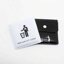 1 pièce Cendrier portable en aluminium EVA, cendrier compact de haute qualité pour l'extérieur, sac de collecte tendance et cool pour mégots de cigarette, convient pour les cendres, les mégots de cigarette, les sacs poubelle, petit et mignon, garde la ville propre, disponible en noir, blanc et bleu, cadeau pour les amis, garçons, Saint-Valentin, cœur, femmes, Saint-Valentin
