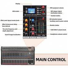 Depusheng 16 Channel Audio Mixer Sound Mixing Console With USB, PC Recording Input, XLR Microphone Jack, 48V Power, RCA Input/Output For DJ Studio Streaming Stage Perfomance For Professional And Beginners - 查看 4