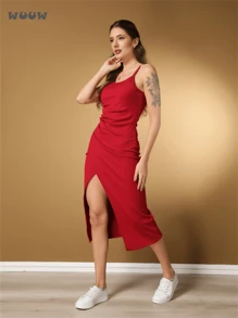 Women Short Dresses - Đỏ - Xem 1