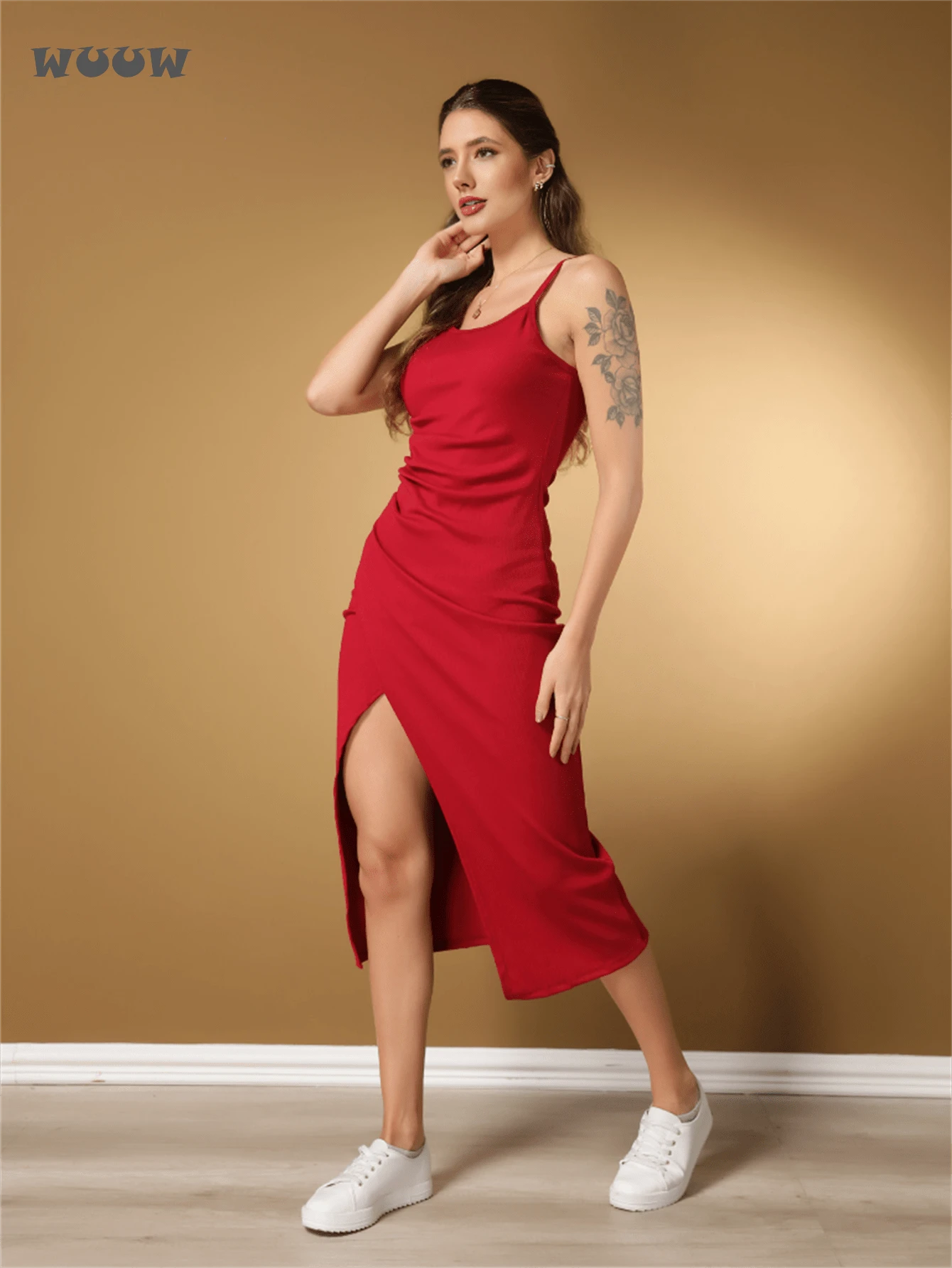 Women Short Dresses - Đỏ - Xem 1