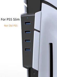 HONSON USB 集线器，5 合 1 USB 端口扩展器，兼容 P5、P5 SLIM、P5 PRO 游戏机 - 黑與白 - 查看 13