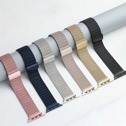 Milanese Loop Strap Compatible With Apple Watch Band 38mm/40mm/41mm/42mm/44mm/45mm/46mm/49mm Metal Stainless Steel Bracelet For I Watch Ultra/Series 10/9/8/7/6/5/4/3/2/SE