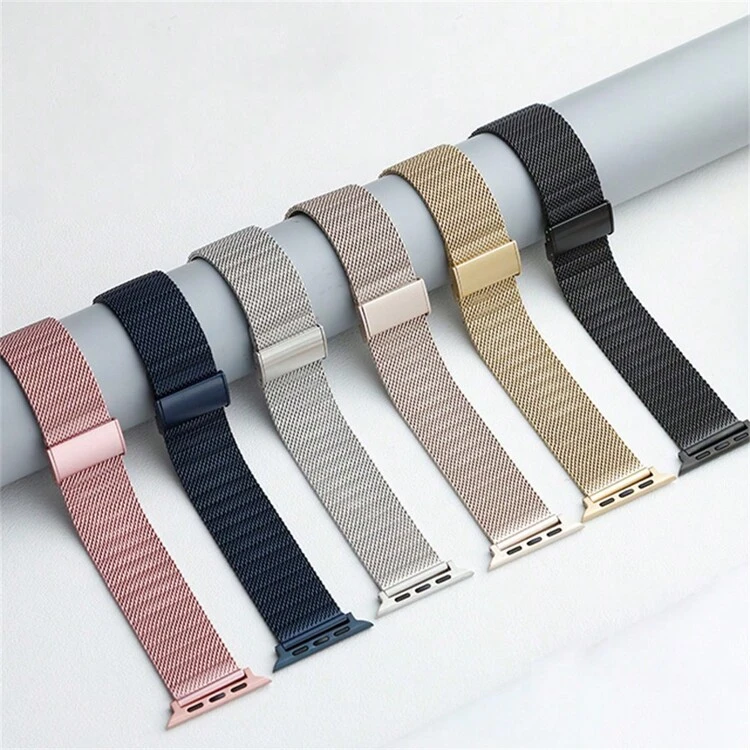 Correa Milanese Loop compatible con Apple Watch Banda 38 mm 40 mm 41 mm 42 mm 44 mm 45 mm 49 mm pulsera de acero inoxidable metalica para Apple Watch Ultra Series 9 8 7 6 5 4 3 2 SE Moda de Mujer SHEI...
