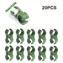 20 件套 360° 可调节 PE 塑料扣，适用于园艺 - 耐用涂层钢管攀爬架配件 - 軍綠色 - 查看 8