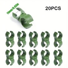 20 件套 360° 可调节 PE 塑料扣，适用于园艺 - 耐用涂层钢管攀爬架配件 - 軍綠色 - 查看 7