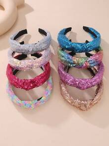 1pc Sparkly Girl's Hair Band For Party And Daily Decoration - Multicolor - View 2