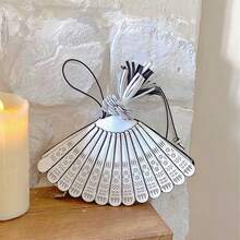 JIOMAY 新風扇形包款仙氣流蘇鑽花空心手機袋宴會手提斜跨包 - 白色 - 查看 2