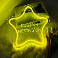 Biển hiệu neon trang trí theo yêu cầu, biển hiệu đèn neon cá nhân hóa cho phòng, đám cưới, quà tặng Ngày của Mẹ, biển hiệu neon khắc nghệ thuật, biển hiệu đèn LED USB, biển tên neon trang trí phòng ngủ & quán bar, biển hiệu neon LED tùy chỉnh. - hình ngôi sao-33cm*33cm - Xem 2