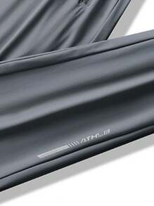 Pantaloni sportivi con vita elastica, coulisse e tasche con cerniera, in tinta unita, adatti per esercizio, fitness, escursionismo, corsa e uso casual