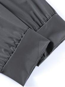 Pantaloni sportivi con vita elastica, coulisse e tasche con cerniera, in tinta unita, adatti per esercizio, fitness, escursionismo, corsa e uso casual