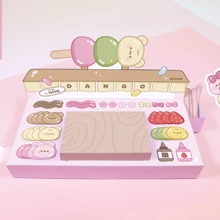 Rabbit Peach Orchard Juice Pudding Mochi Stand Paper Cutting Album Toy Book Box Cartoon Pink Skin Care Fan Lovely Paper Craft Handmade Quiet Book DIY Material Included - Multicolor - View 16