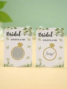 24 piezas Juego de tarjetas de raspaditas para decoración de fiestas y ambiente de juego, decoración para bodas, aniversarios, fiesta de novia y ducha de la novia - Multicolor - Ver 1