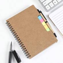 橫向素描、備忘、日記、文具辦公用品和學校用品附筆的100頁軟皮螺旋筆記本 - 1本便簽本 - 查看 10