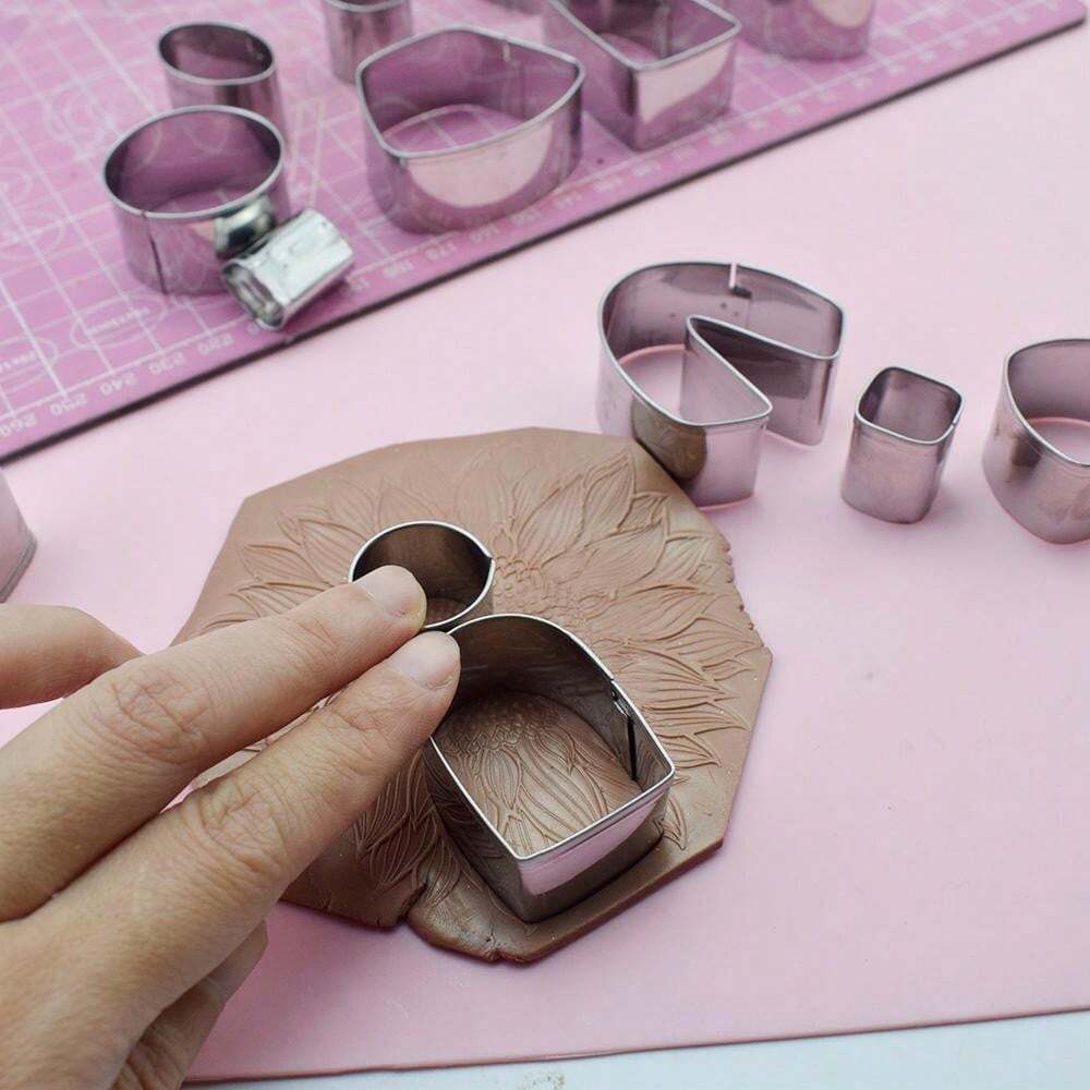 10 Pcs Acier Cutter Céramique Outils, Acier Inoxydable Argile