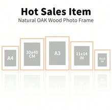 1/2/3 إطار صورة فني من الخشب الصلب بلون البلوط، إطار حائط ديكور منزلي حديث بسيط، بحجم A4 مع حامل، يمكن وضعه أو تعليقه، إطار فني، 30x40 سم، إطار خشبي نقي بحجم A3 - بلوط - مشاهدة 6