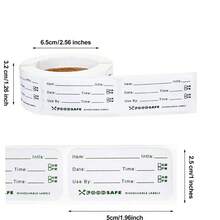 1 Roll - Dissolvable Food Labels For Food Rotation Storage Labeling, 1 X 2 Inches (Approx. 2.5 X 5.0 Cm) Removable Freezer Labels For Kitchen, Restaurant, Home Supplies, Food Safety Date Sticker - White - View 3