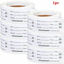 1 Roll - Dissolvable Food Labels For Food Rotation Storage Labeling, 1 X 2 Inches (Approx. 2.5 X 5.0 Cm) Removable Freezer Labels For Kitchen, Restaurant, Home Supplies, Food Safety Date Sticker - White - View 2