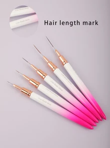 Nail Drawing Pen Set,5 PCS Metal Handle Nail Art Pen Brush,Nail Design Brush,Painting Drawing Liner Nail Tools,For Home Use And Professional Nail Salon