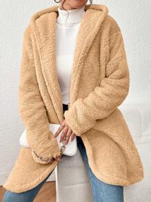 Women Winter Coats - Apricot - View 3