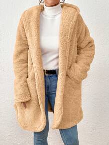 Women Winter Coats - Apricot - View 6