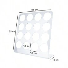Display Expositor Transparente Porta Cápsulas de Café Organizador Cozinha 16 Furos - Transparente - Visão 6