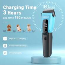 Dog Lover And Dog Mom Love Clippers For Grooming For Heavy Thick Coat, 3-Speed Low Noise Dog Lover And Dog Mom Love Grooming Kit, Electric Quiet Dog Lover And Dog Mom Love Hair Trimmer,Cordless,Rechargeable, Cat/Dog Lover Gift And Dog/Cat Mom Love Pet Hair Shaver For Small And Large Dog Lover And Dog Mom Loves Cat Lover And Cat Mom Loves - Blue - View 1
