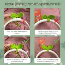 Mầm lá móc thủ công, Dấu trang cây len, Dụng cụ sắp xếp dây, Phụ kiện lưu trữ trang trí màu xanh lá cây, Người yêu thích thủ công, Trang trí văn phòng - màu xanh lá - Xem 4