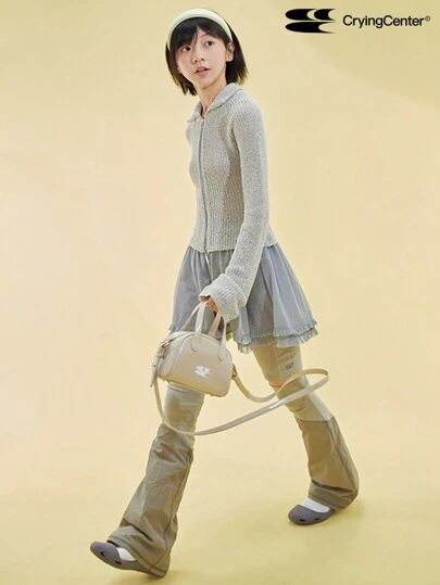 Crying center CryingCenter Classic Mini Milk Tea White Boston Shoulder Bag Shoulder Bag