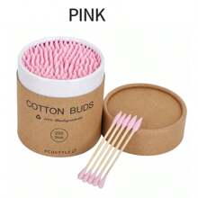 100支/500支双头一次性棉签，适用于婴儿、卸妆、伤口清洁、耳垢清除。 - 彩色 - 查看 12
